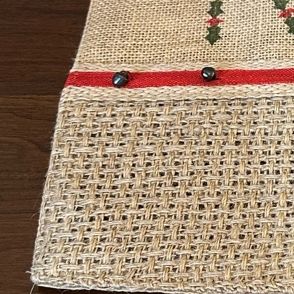 🎄🌟HP🌟Christmas Noel Jute & Jingles Bells Burlap Table Runner Country Home Décor - Picture 3 of 7